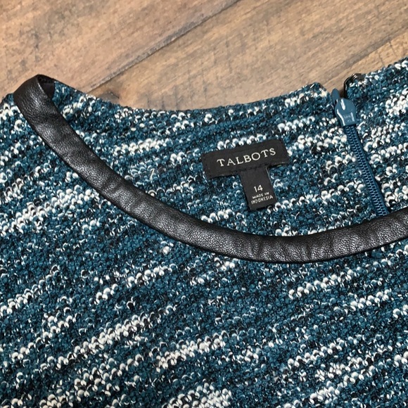 Talbots | Leather trimmed tweed dress - Picture 7 of 8